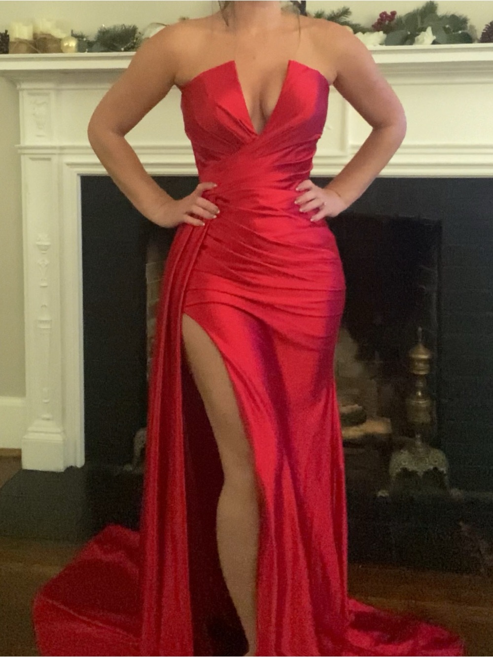 Red prom dress, formal dress or evening gown sz 10